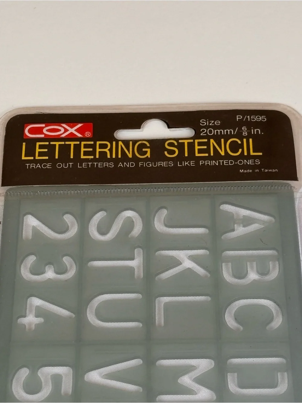 VTG Letters and Number  shapes Stencil lot of 5